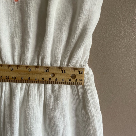 Abercrombie & Fitch Embroidered Romper Pockets Lace  Cottagecore Boho White S - Picture 8 of 10